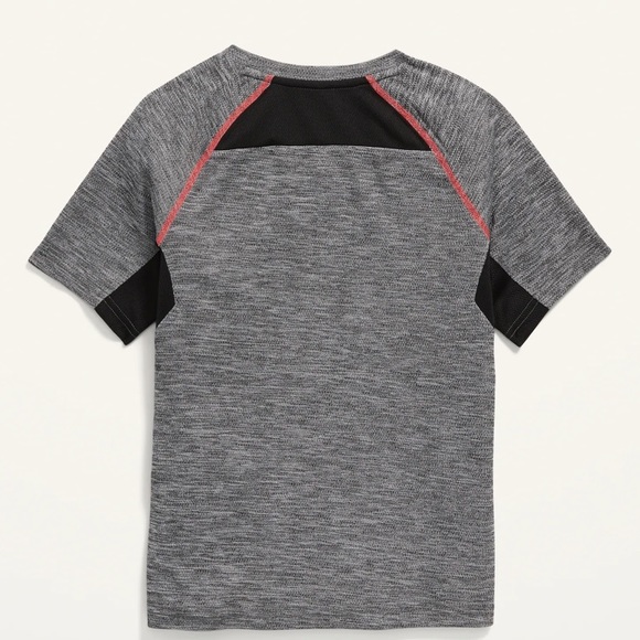 OLD NAVY ACTIVE GO DRY HEATHER GRAY MESH PERFORMANCE T SHIRT SZ L (10-12) - Picture 3 of 5